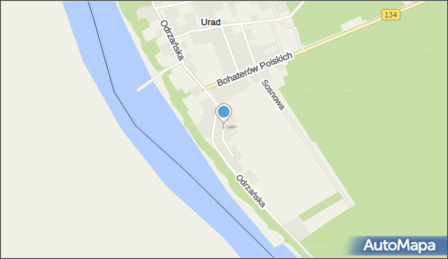 Urad, Wąska, mapa Urad