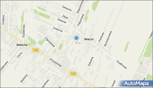 Wacyn, Wapienna, mapa Wacyn