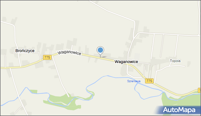 Waganowice, Waganowice, mapa Waganowice