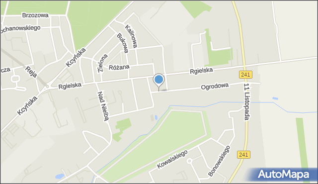 Wągrowiec, Warzywna, mapa Wągrowiec