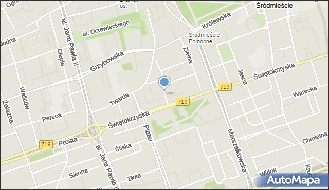 Warszawa, Wallenberga Raoula, mapa Warszawy