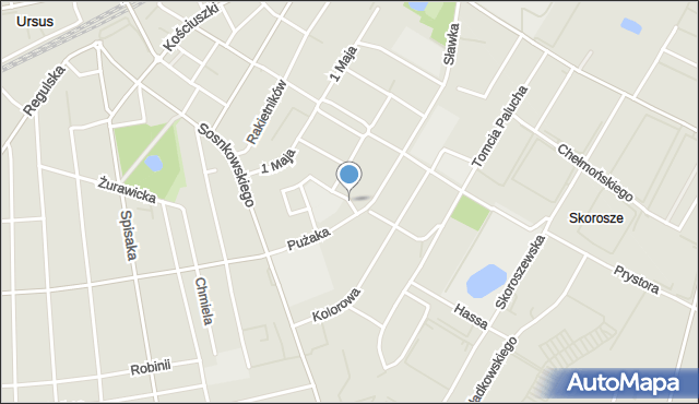 Warszawa, Wapowskiego Bernarda, mapa Warszawy