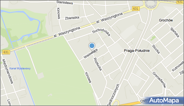 Warszawa, Walewska, mapa Warszawy