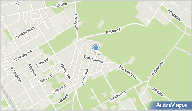 Warszawa, Wakacyjna, mapa Warszawy