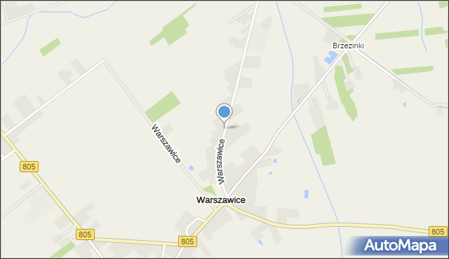 Warszawice, Warszawice, mapa Warszawice