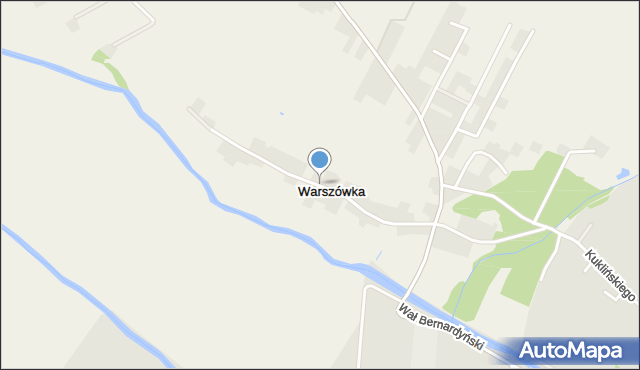 Warszówka gmina Blizanów, Warszówka, mapa Warszówka gmina Blizanów