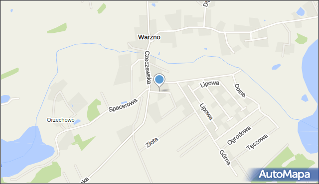 Warzno, Wadowicka, mapa Warzno