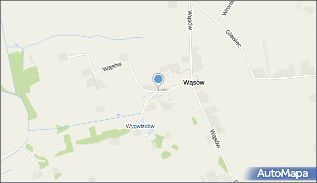 Wąsów, Wąsów, mapa Wąsów