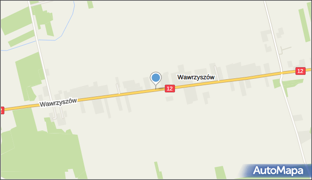 Wawrzyszów gmina Wolanów, Wawrzyszów, mapa Wawrzyszów gmina Wolanów