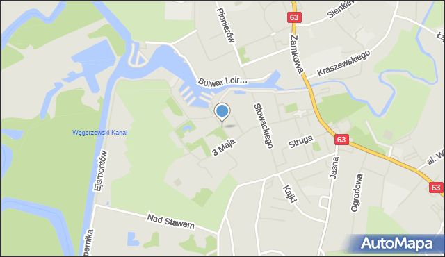 Węgorzewo, Wańkowicza Melchiora, mapa Węgorzewo