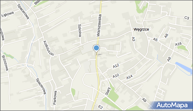 Węgrzce gmina Zielonki, Warszawska, mapa Węgrzce gmina Zielonki