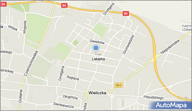 Wieliczka, Warzycka, mapa Wieliczka