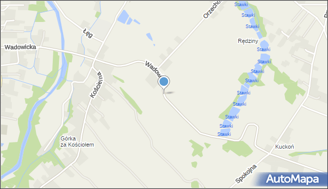Wieprz powiat wadowicki, Wadowicka, mapa Wieprz powiat wadowicki