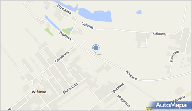 Wiślinka, Wałowa, mapa Wiślinka