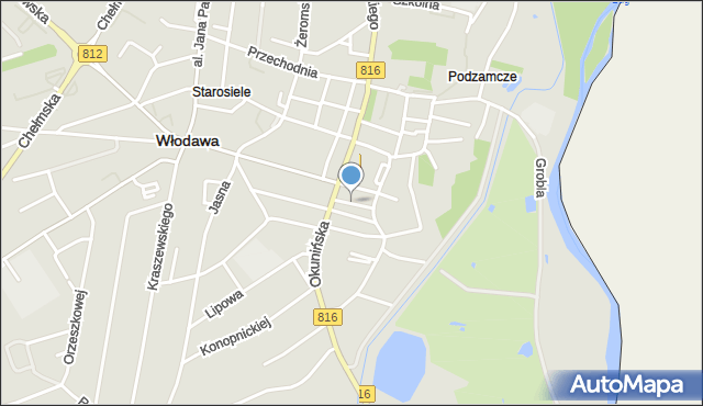 Włodawa, Wąska, mapa Włodawa