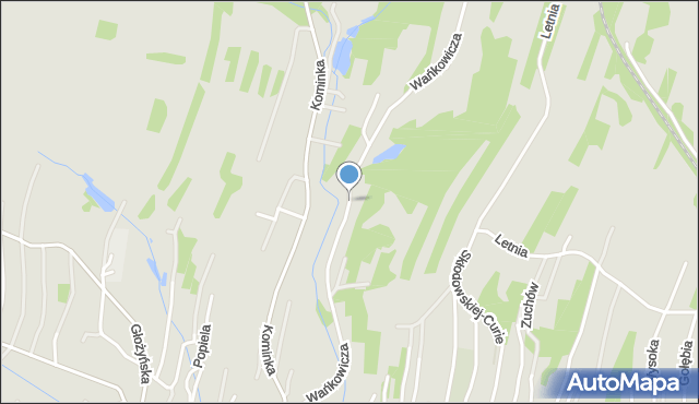 Wodzisław Śląski, Wańkowicza Melchiora, mapa Wodzisławia Śląskiego