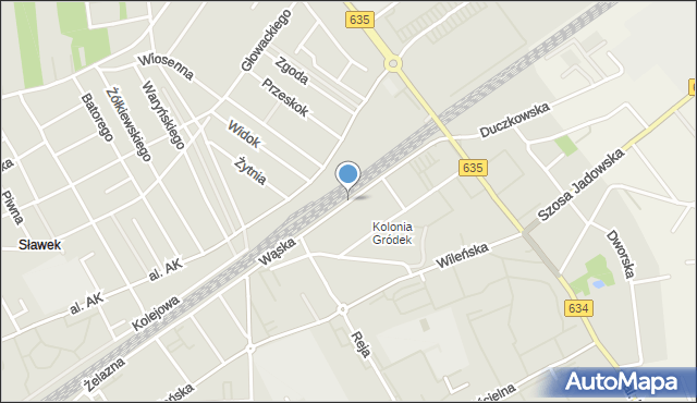 Wołomin, Wąska, mapa Wołomin