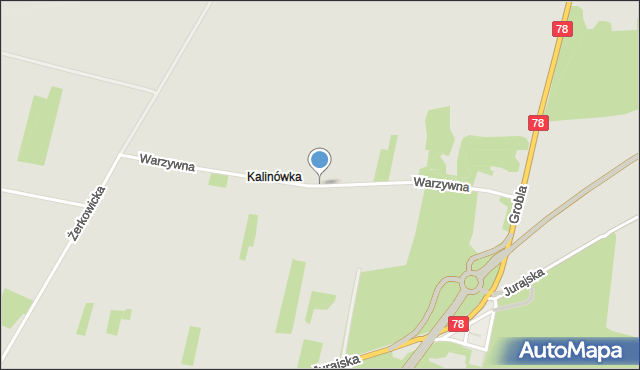 Zawiercie, Warzywna, mapa Zawiercie