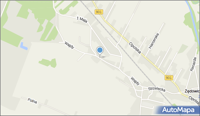 Żędowice, Wajdy, ks., mapa Żędowice