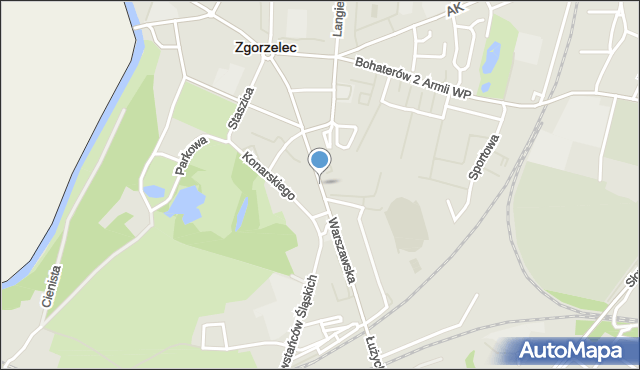 Zgorzelec, Warszawska, mapa Zgorzelec