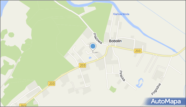 Bobolin gmina Darłowo, Wczasowa, mapa Bobolin gmina Darłowo