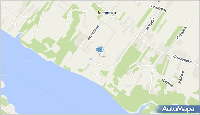 Jachranka, Wczasowa, mapa Jachranka