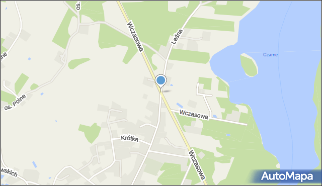 Osiek powiat starogardzki, Wczasowa, mapa Osiek powiat starogardzki