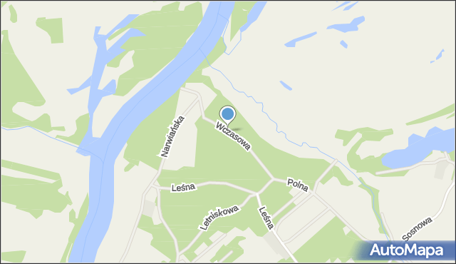 Ostrykół Dworski, Wczasowa, mapa Ostrykół Dworski