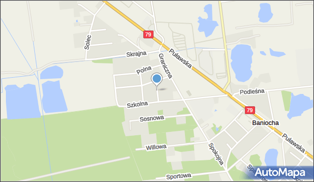 Baniocha, Wesoła, mapa Baniocha