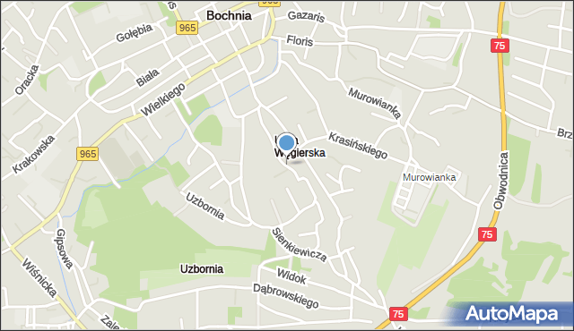 Bochnia, Węgierska, mapa Bochni