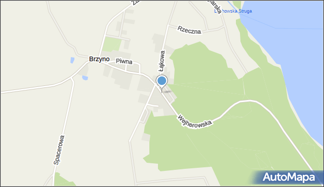 Brzyno, Wejherowska, mapa Brzyno