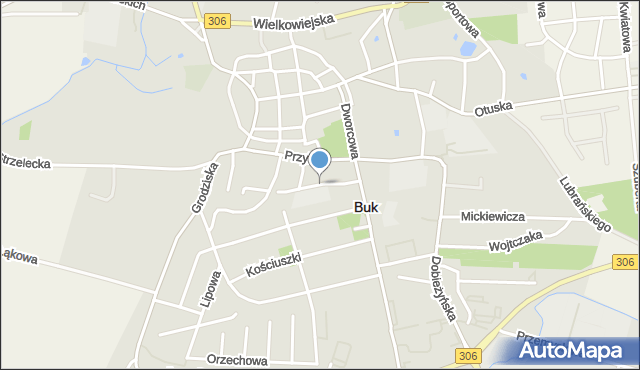 Buk powiat poznański, Wegnera Witolda, kpt., mapa Buk powiat poznański