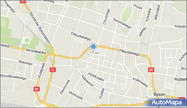 Bytom, Webera Stanisława, mapa Bytomia