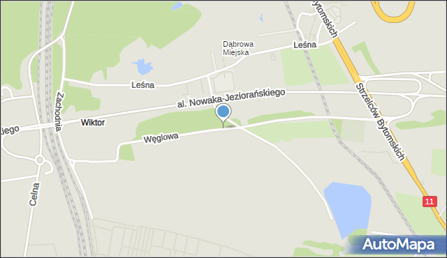 Bytom, Węglowa, mapa Bytomia