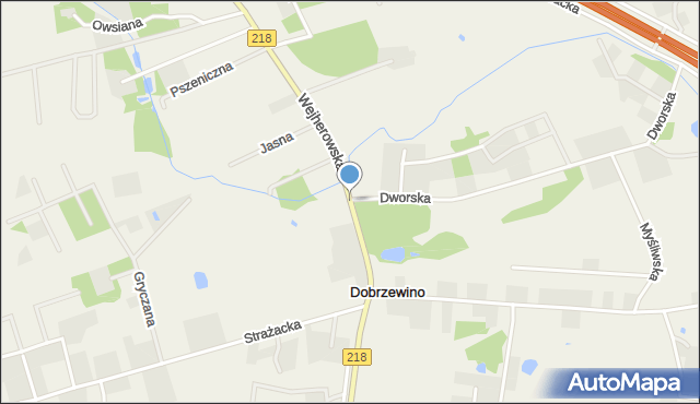 Dobrzewino, Wejherowska, mapa Dobrzewino