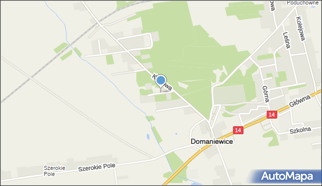Domaniewice powiat łowicki, Weszke Dominika, ks., mapa Domaniewice powiat łowicki