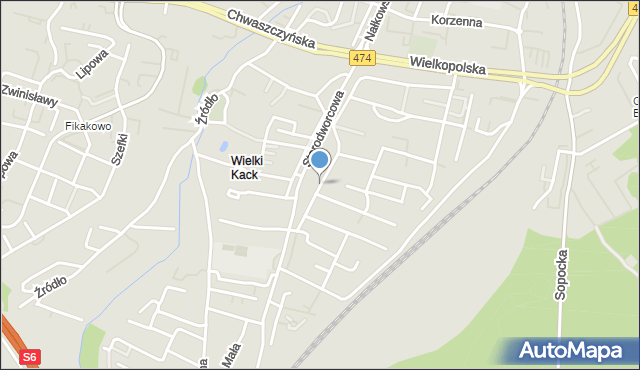 Gdynia, Wesoła, mapa Gdyni