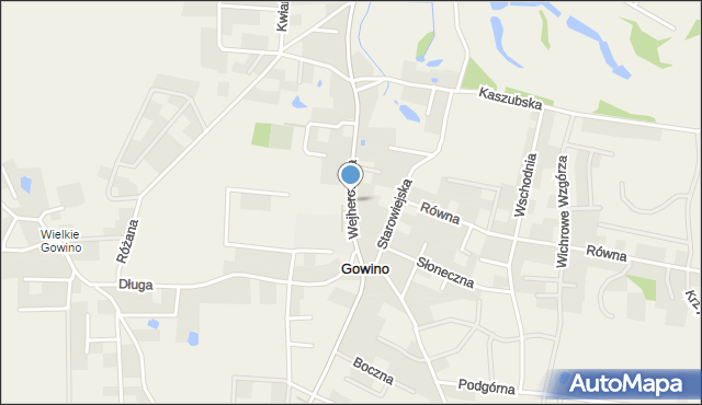 Gowino, Wejherowska, mapa Gowino