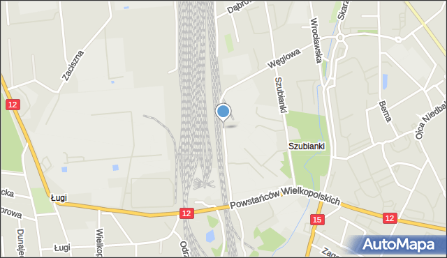 Jarocin, Węglowa, mapa Jarocin