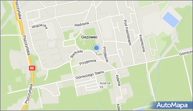 Katowice, Wesołowska, mapa Katowic