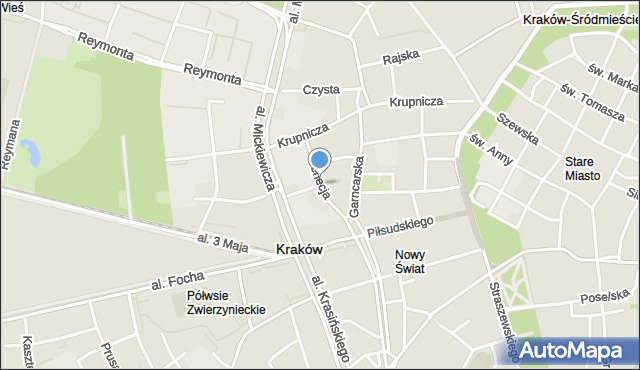 Kraków, Wenecja, mapa Krakowa