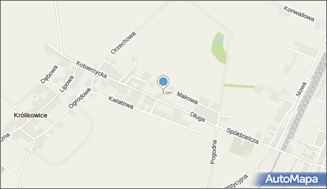 Królikowice gmina Kobierzyce, Wesoła, mapa Królikowice gmina Kobierzyce