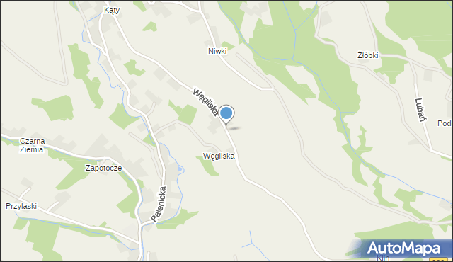 Krościenko nad Dunajcem, Węgliska, mapa Krościenko nad Dunajcem