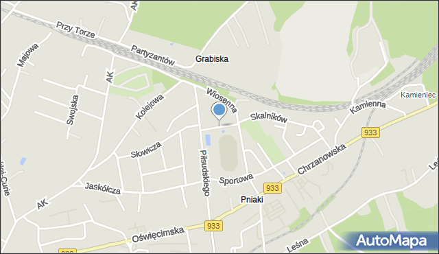 Libiąż, Wesoła, mapa Libiąż