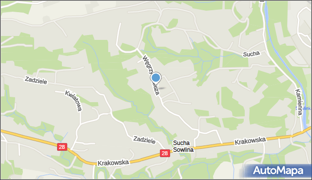 Limanowa, Węgrzynowicza Leopolda, mapa Limanowa