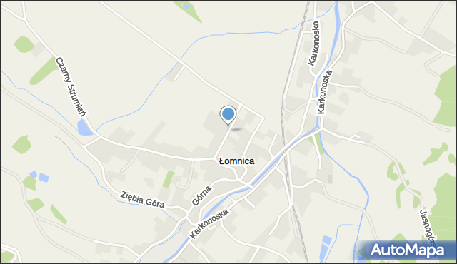 Łomnica gmina Mysłakowice, Węglowa, mapa Łomnica gmina Mysłakowice