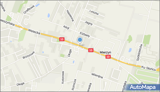 Mierzyn gmina Dobra (Szczecińska), Welecka, mapa Mierzyn gmina Dobra (Szczecińska)
