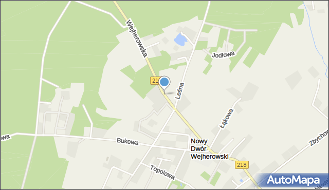 Nowy Dwór Wejherowski, Wejherowska, mapa Nowy Dwór Wejherowski