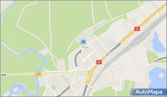 Oborniki, Wedelickiego Piotra, mapa Oborniki
