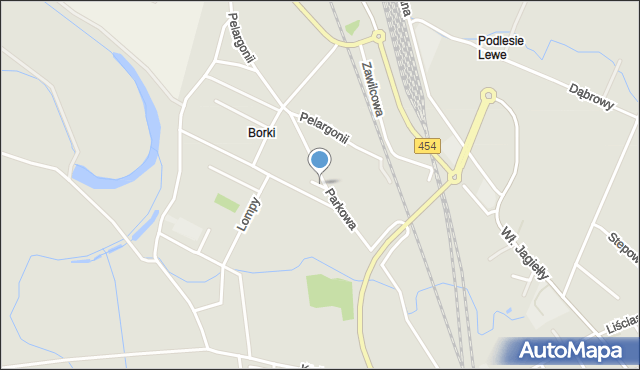 Opole, Wesoła, mapa Opola